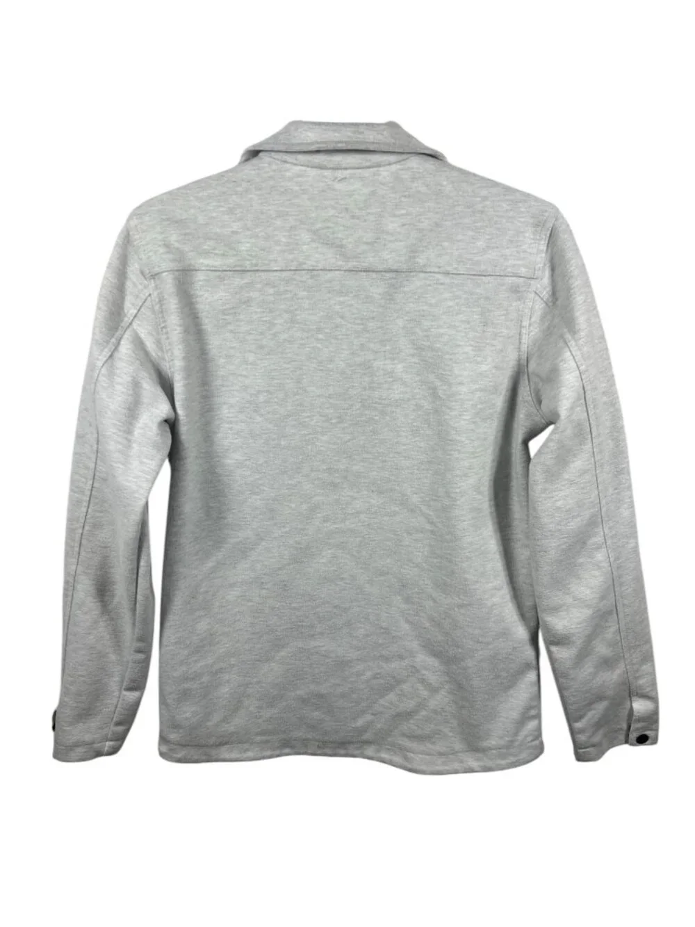 Civil Society Jacket Mens Medium Shacket Snap Front Cotton Blend Knit Grey